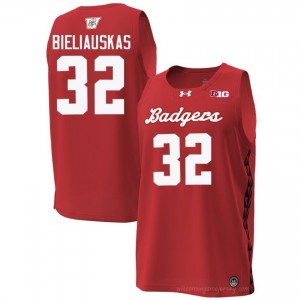 UW Aleksas Bieliauskas Men Special Game Jersey | #32 Red College Hoops Gear 80148268