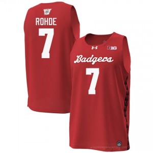 Red Andrew Rohde #7 Wisconsin Men Special Game Jersey | Badger Nation Basketball Apparel 97128350