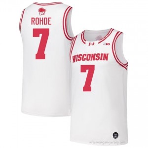 Andrew Rohde #7 Wisconsin Jersey | Elite White Men Basketball Kit 36964029