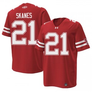 Red Cairo Skanes #21 Wisconsin Men 1980 Throwback Jersey | Badger Nation Football Apparel 93048764