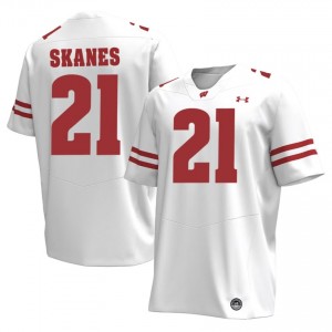 Cairo Skanes #21 Wisconsin Badgers Jersey | Elite White Men Football Kit 19303498