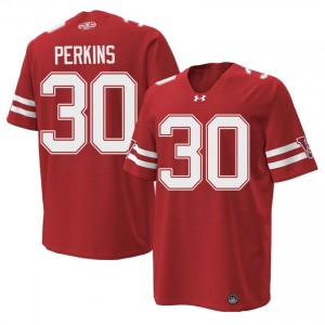 Red Charles Perkins #30 Wisconsin Men 1980 Throwback Jersey | Badger Nation Football Apparel 61838235