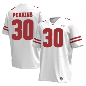 Charles Perkins #30 UW Badgers Jersey | Elite White Men Football Kit 24524946