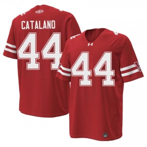 Red Cooper Catalano #44 Wisconsin Men 1980 Throwback Jersey | Badger Nation Football Apparel 14745610