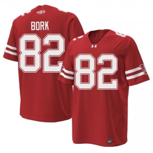 Red Emmett Bork #82 Wisconsin Men 1980 Throwback Jersey | Badger Nation Football Apparel 80483432