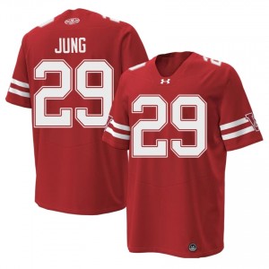 Red Matt Jung #29 Wisconsin Men 1980 Throwback Jersey | Badger Nation Football Apparel 62451624