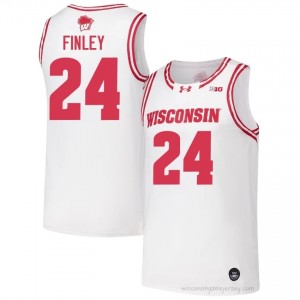 Michael Finley #24 UW Badgers Jersey | Elite White Men Basketball Kit 40703466