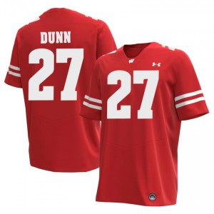 #27 Raphael Dunn UW Badgers Men Premium Stitched Football Jersey | Red Player Game-Day Style 38785115