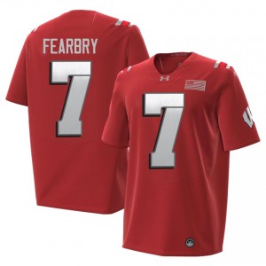 Tyreese Fearbry Wisconsin #7 2026 Jersey | Official Badgers Red Men NCAA Football Uniform 40558071