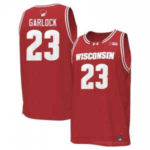 #23 Will Garlock Wisconsin Badgers Men Premium Stitched Basketball Jersey | Red University Game-Day Style 16255948