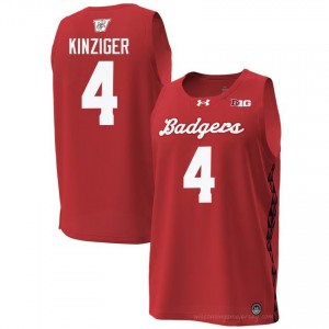 UW Zach Kinziger Men Special Game Jersey | #4 Red College Hoops Gear 98956535