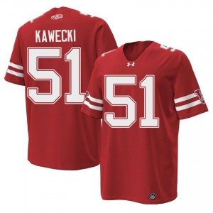 Red Austin Kawecki #51 Wisconsin Men 1980 Throwback Jersey | Badger Nation Football Apparel 99187489