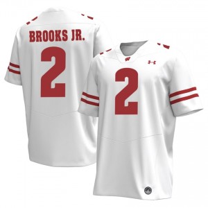 Chris Brooks Jr. #2 Wisconsin Badgers Jersey | Elite White Men Football Kit 59445591