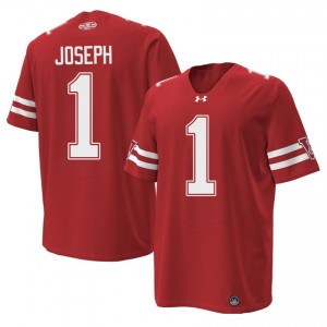 Red Colton Joseph #1 Wisconsin Men 1980 Throwback Jersey | Badger Nation Football Apparel 72797503