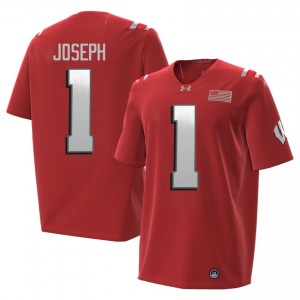 Colton Joseph Wisconsin #1 2026 Jersey | Official Badgers Red Men University Football Uniform 30234419