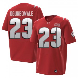 Dare Ogunbowale Wisconsin #23 2026 Jersey | Official Badgers Red Men Player Football Uniform 41634433