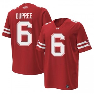 Red Darrion Dupree #6 Wisconsin Men 1980 Throwback Jersey | Badger Nation Football Apparel 79442393