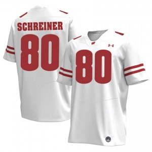 Dave Schreiner #80 UW Badgers Jersey | Elite White Men Football Kit 35461658