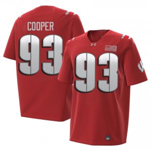 DeNigel Cooper Wisconsin #93 2026 Jersey | Official Badgers Red Men NCAA Football Uniform 31034085