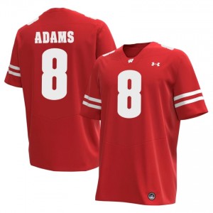 #8 Deuce Adams UW Men Premium Stitched Football Jersey | Red College Game-Day Style 33289101