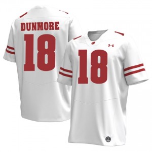 Donovan Dunmore #18 Wisconsin Badgers Jersey | Elite White Men Football Kit 17149004