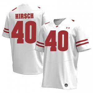 Elroy Hirsch #40 Badgers Jersey | Elite White Men Football Kit 51954392