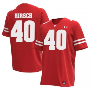 #40 Elroy Hirsch Wisconsin Men Premium Stitched Football Jersey | Red NCAA Game-Day Style 44121367