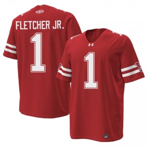 Red Eric Fletcher Jr. #1 Wisconsin Men 1980 Throwback Jersey | Badger Nation Football Apparel 51033245