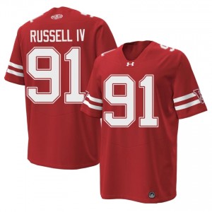 Red Hammond Russell IV #91 Wisconsin Men 1980 Throwback Jersey | Badger Nation Football Apparel 85681385