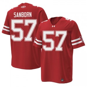 Red Jack Sanborn #57 Wisconsin Men 1980 Throwback Jersey | Badger Nation Football Apparel 96921552