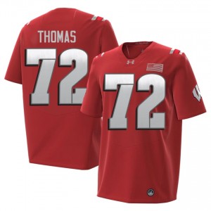 Joe Thomas Wisconsin #72 2026 Jersey | Official Badgers Red Men High School Football Uniform 92700740
