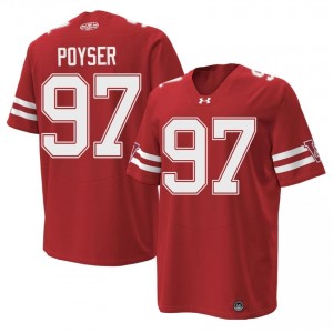 Red Junior Poyser #97 Wisconsin Men 1980 Throwback Jersey | Badger Nation Football Apparel 90411882