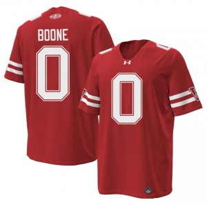Red Justus Boone #0 Wisconsin Men 1980 Throwback Jersey | Badger Nation Football Apparel 30973994