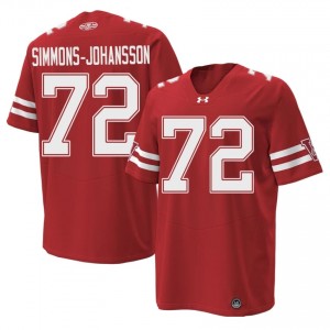 Red Lucas Simmons-Johansson #72 Wisconsin Men 1980 Throwback Jersey | Badger Nation Football Apparel 67160701