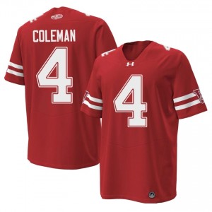 Red Malachi Coleman #4 Wisconsin Men 1980 Throwback Jersey | Badger Nation Football Apparel 92963274