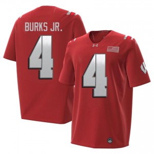 Marvin Burks Jr. Wisconsin #4 2026 Jersey | Official Badgers Red Men NCAA Football Uniform 25204904