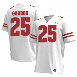 Melvin Gordon #25 Wisconsin Badgers Jersey | Elite White Men Football Kit 72358220