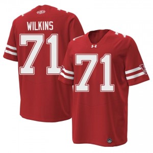 Red PJ Wilkins #71 Wisconsin Men 1980 Throwback Jersey | Badger Nation Football Apparel 84313120