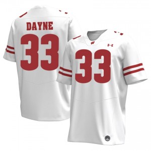 Ron Dayne #33 UW Badgers Jersey | Elite White Men Football Kit 41439087