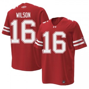 Red Russell Wilson #16 Wisconsin Men 1980 Throwback Jersey | Badger Nation Football Apparel 40242835