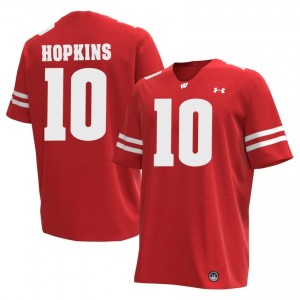 #10 Ryan Hopkins Badgers Men Premium Stitched Football Jersey | Red High School Game-Day Style 97327987