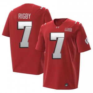 Shamar Rigby Wisconsin #7 2026 Jersey | Official Badgers Red Men Player Football Uniform 87337911
