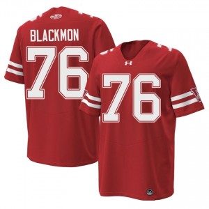 Red Stylz Blackmon #76 Wisconsin Men 1980 Throwback Jersey | Badger Nation Football Apparel 41164428