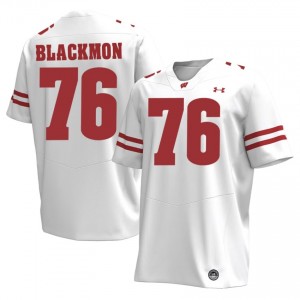 Stylz Blackmon #76 Wisconsin Badgers Jersey | Elite White Men Football Kit 41748652