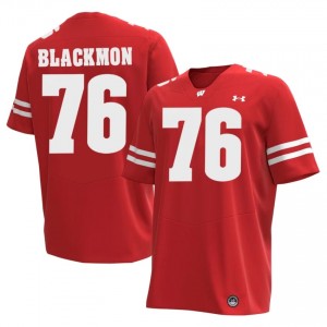 #76 Stylz Blackmon Badgers Men Premium Stitched Football Jersey | Red High School Game-Day Style 94878173