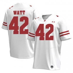 T.J. Watt #42 UW Badgers Jersey | Elite White Men Football Kit 74793923