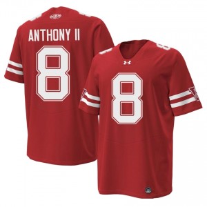 Red Vinny Anthony II #8 Wisconsin Men 1980 Throwback Jersey | Badger Nation Football Apparel 52902489