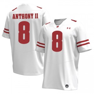 Vinny Anthony II #8 Wisconsin Badgers Jersey | Elite White Men Football Kit 71692244