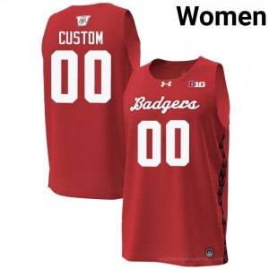 Red Custom #00 Wisconsin Women Special Game Jersey | Badger Nation Basketball Apparel 28701672