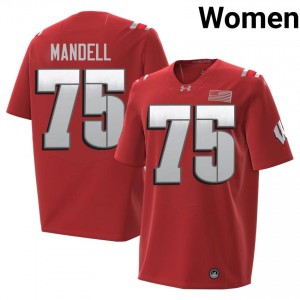 Emerson Mandell #75 UW Badgers 2026 Jersey | Elite Red Women Football Kit 10604631